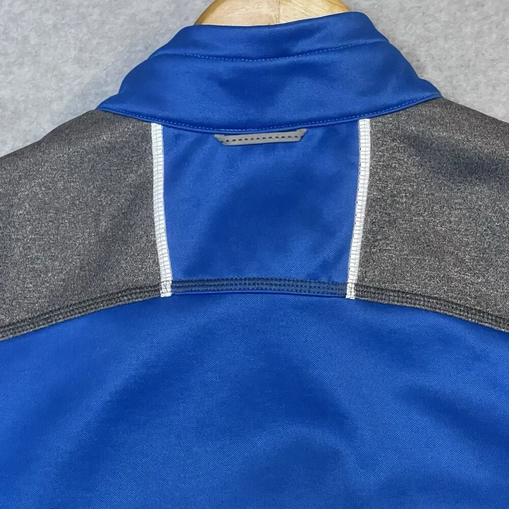 Elevate Subaru Fleece Track Jacket Blue Gray Full Zip Size L